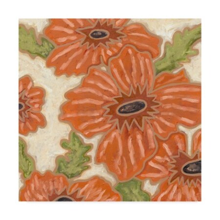 Karen Deans 'Persimmon Floral Iv' Canvas Art,14x14